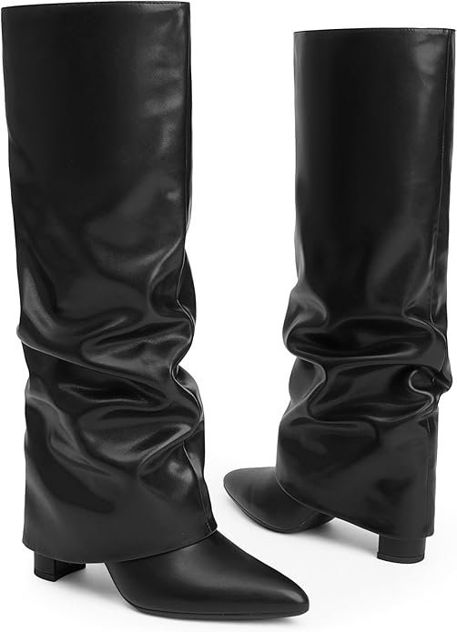 EMMA KNEE HIGH BLACK BOOTS