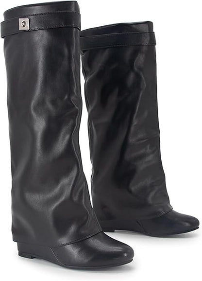 JASMINE KNEE HIGH BLACK BOOTS