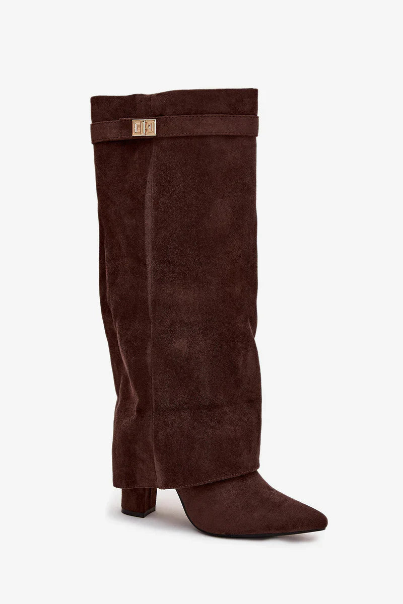LAVISTA SUDE KNEE HIGH BOOTS- ESPRESSO